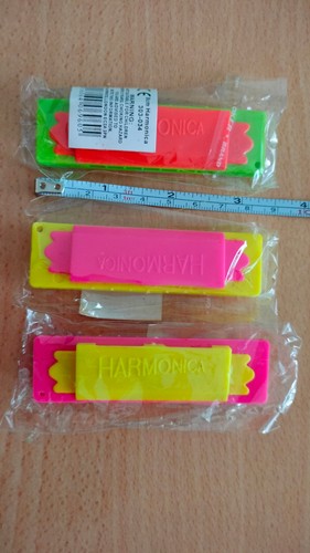 Mini plastic harmonica - x,