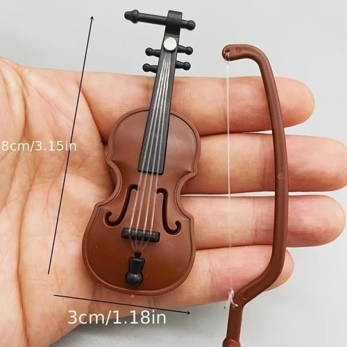Mini violin prop wooden - prop,